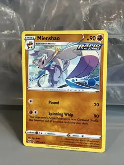 Mienshao 077/163 Rare Non Holo Battle Styles Pokemon TCG Card NM rapid strike - Image 3