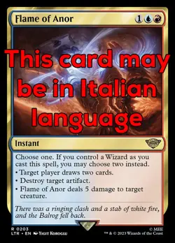 MTG FLAME OF ANOR FOIL EXC - FIAMMA DI ANOR 203 - LTR - MAGIC - Image 1