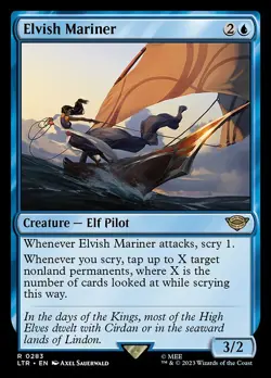MTG ELVISH MARINER 283 EXC - MARINAIA ELFICA - LTR X EN - MAGIC - Image 1