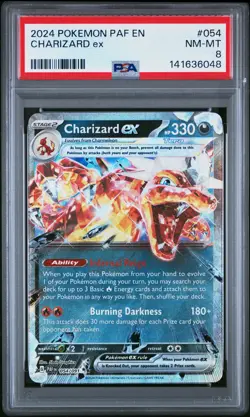 2024 POKEMON PAF EN-PALDEAN FATES #054 CHARIZARD EX PSA 8 - Image 1