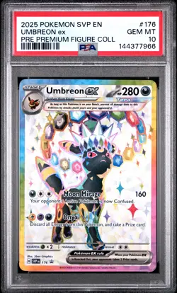 2025 POKEMON SVP EN-SV BLACK STAR PROMO #176 UMBREON EX PSA 10 - Image 1