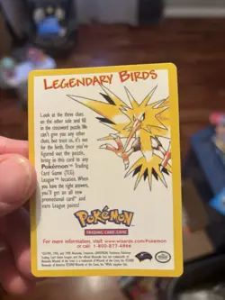 Pokemon TCG Pokemon The Movie Legendary Birds 2000 Insert Card - Image 1