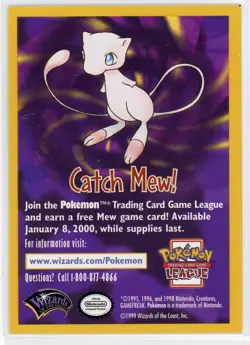 Pokemon TCG - Catch Mew! - WOTC Promo - Insert - Image 1