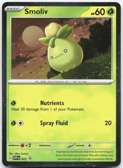 Smoliv 023 Holo Promo Scarlet & Violet Promo Pokemon Near Mint - Image 1