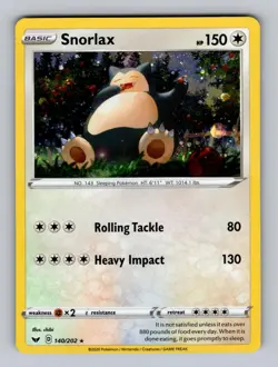 Snorlax (Cosmos Holo) 140/202 Holo Promo Blister Exclusives Pokemon Holo LP - Image 1