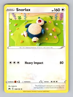 Snorlax 109/159 Rare Crown Zenith Pokemon Near Mint - Image 1