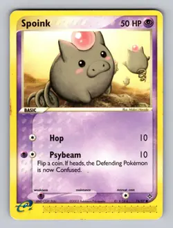 Spoink 74/97 Common Dragon Pokemon Heavily Played - Image 1