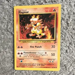 Pokemon TCG Base Set 2 Magmar 51/130 Unlimited Uncommon Excellent - Image 1