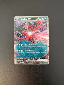 YVELTAL EX 053/088 DOUBLE RARE PERFECT ORDER POKEMON HOLO NEAR MINT - Image 1