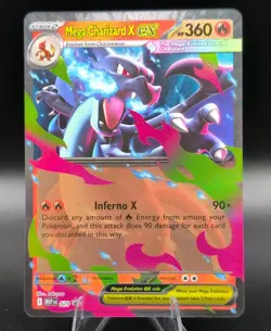 MEGA CHARIZARD X EX 013/094 Pokemon Me02 Phantasmal Flames Holo Eng HP 360 - Image 1