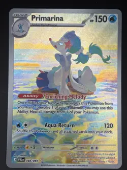 PRIMARINA 088/084 ILLUSTRATION RARE PITCH BLACK POKEMON HOLO NM/M - Image 1