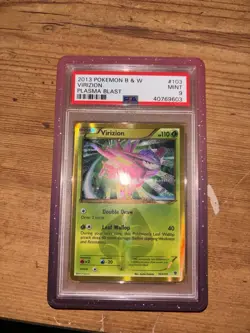 POKEMON PLASMA BLAST VIRIZION #103 SECRET RARE HOLO FOIL PSA 9 MINT GOLD B&W SR - Image 1