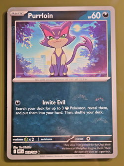 Pokemon Purrloin 55/86 White Flare Master Ball Holo Common Nm - Image 1