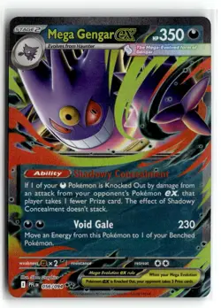 Mega Gengar ex Double Rare Holofoil NM [ME02: Phantasmal Flames - 056/094] - Image 2