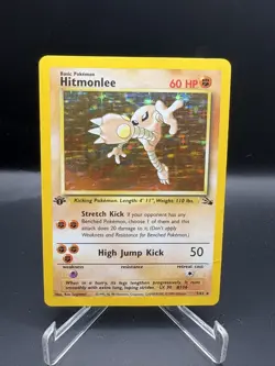Pokemon TCG Hitmonlee 7/62 1st Edition Fossil Holo MP - Image 1
