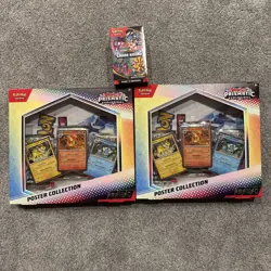 Pokemon Prismatic Evolutions Poster Collection (LOT OF 2)/ 1 Chaos Rising Bundle - Image 1