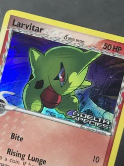 Larvitar EX Delta Species 73/113 Reverse Holo Stamped Pokemon TCG - CLEAN - Image 2