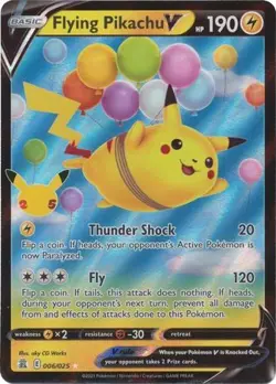 FLYING PIKACHU V 006/025 25TH CELEBRATIONS POKEMON (ULTRA RARE, NM) - Image 1
