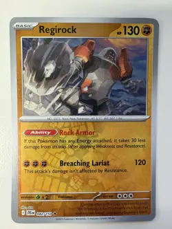 Pokemon NM Reverse Holo Regirock 082/159 Rare SV09: Journey Together - Image 1