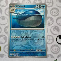 Wailord 041/159 Rare Journey Together Pokemon Reverse Holo Near Mint - Image 1