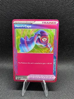 Pokemon TCG Hero's Cape 152/162 SV05: Temporal Forces ACE SPEC Rare Holo LP - Image 1