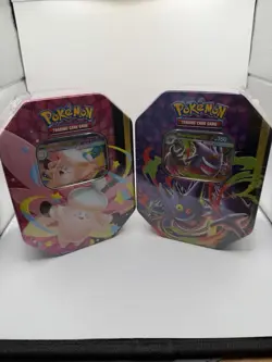 Pokemon TCG Mega Moonlit Tins Gengar & Clefable ex, New Factory Sealed - Image 1