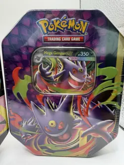 Pokemon TCG Mega Moonlit Tins Gengar & Clefable ex, New Factory Sealed - Image 2