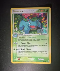 Stamped Venusaur 28/100 Reverse Holo Rare EX Crystal Guardians English 2006 - Image 1
