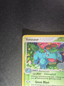Stamped Venusaur 28/100 Reverse Holo Rare EX Crystal Guardians English 2006 - Image 2