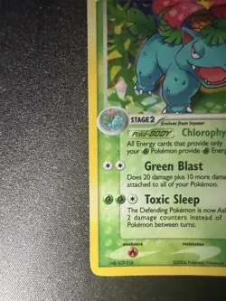 Stamped Venusaur 28/100 Reverse Holo Rare EX Crystal Guardians English 2006 - Image 4