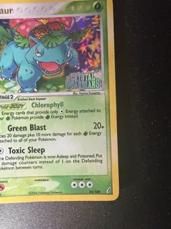 Stamped Venusaur 28/100 Reverse Holo Rare EX Crystal Guardians English 2006 - Image 5