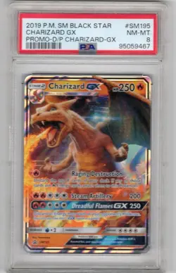 POKEMON 2019 DETECTIVE PIKACHU CHARIZARD GX PROMO SM195 PSA 8 - Image 1