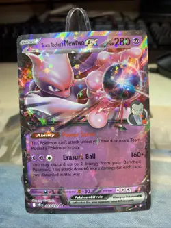 Team Rocket's Mewtwo ex 081/182 Double Rare Pokemon TCG Destined Rivals NM - Image 2