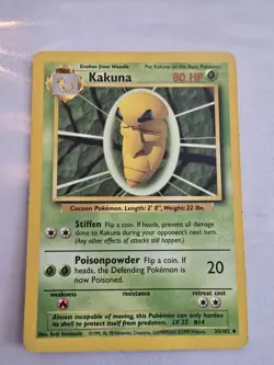 KAKUNA - 33/102 - Base Set - Pokemon Card - NM WOTC - Image 1