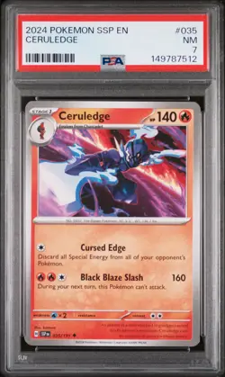 2024 POKEMON SSP EN-SURGING SPARKS #035 CERULEDGE PSA 7 - Image 1