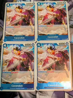 One Piece TCG (Playset) 4x Royal Blood OP10-045 Cavendish Rare English NM - Image 1