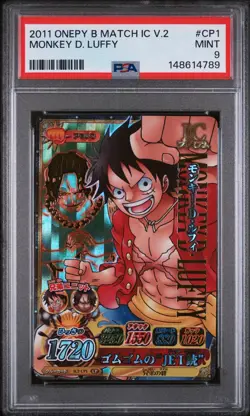 2011 One Piece Onepy Berry Match IC Vol 2 Monkey Luffy #CP1 IC2-CP1 PSA 9 POP 4 - Image 1