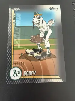 2026 Topps Chrome Disney MLB Goofy SSP #MLBH-37 Oakland Athletics Black /10 - Image 1