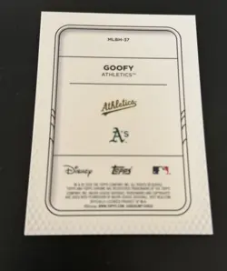 2026 Topps Chrome Disney MLB Goofy SSP #MLBH-37 Oakland Athletics Black /10 - Image 2