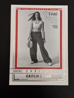 Panini 2025 Caitlin Clark Chronicled Snapshots TIME Athlete of Year #99 Fever 🔥 - Image 1