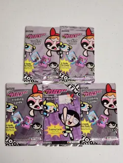 4 2000 Powerpuff Girls Trading Cards Cartoon Network Artbox Sealed Pack series 1 - Image 1