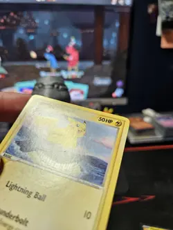 Pikachu POP Series 5 12/17 non-holo Pokemon Card 2007 - Image 3