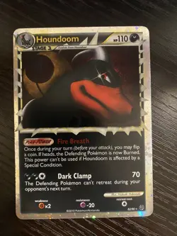 Pokemon TCG Undaunted Houndoom Prime Holo Card 82/90 - Image 1