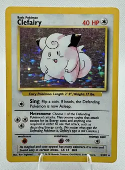 #2 Clefairy 5/102 Base Set 1999 Holo Rare WOTC Pokemon Card TCG - Image 1