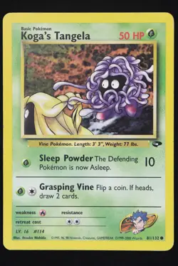 Koga's Tangela - 81 - Gym Challenge - Pokemon Card - Lightly Played - Image 1
