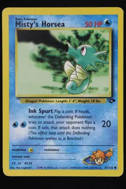 Misty's Horsea - 87 - Gym Challenge - Pokemon Card - Lightly Played - Image 1
