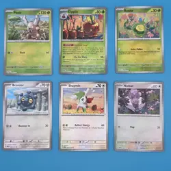 Pokemon TCG Prismatic Evolutions Pokeball Pattern Reverse Holo Lot 6 Cards NM/LP - Image 1