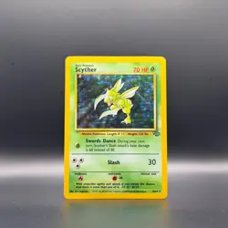 Scyther 10/64 Unlimited Holo Rare Jungle Pokemon Card MP - Image 1