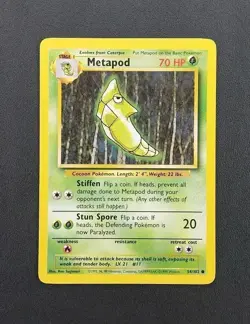 METAPOD - 54/102 - Base Set - Pokemon Card - LP - Image 1