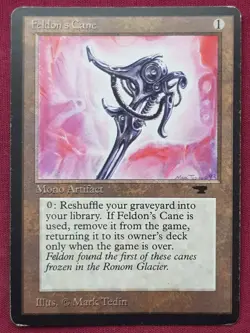 Magic The Gathering ANTIQUITIES FELDON'S CANE artifact card MTG - Image 1